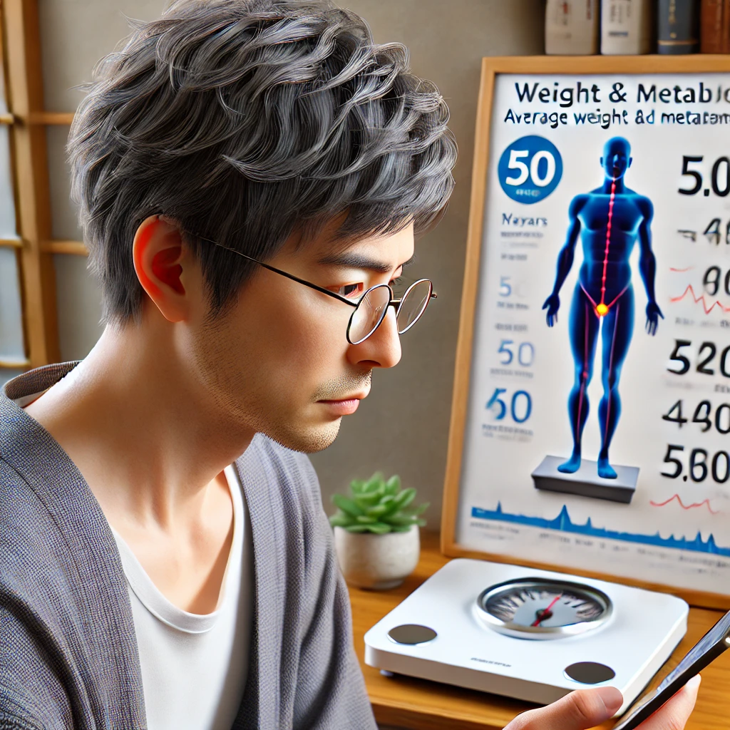 50代男性の平均体重と基礎代謝について