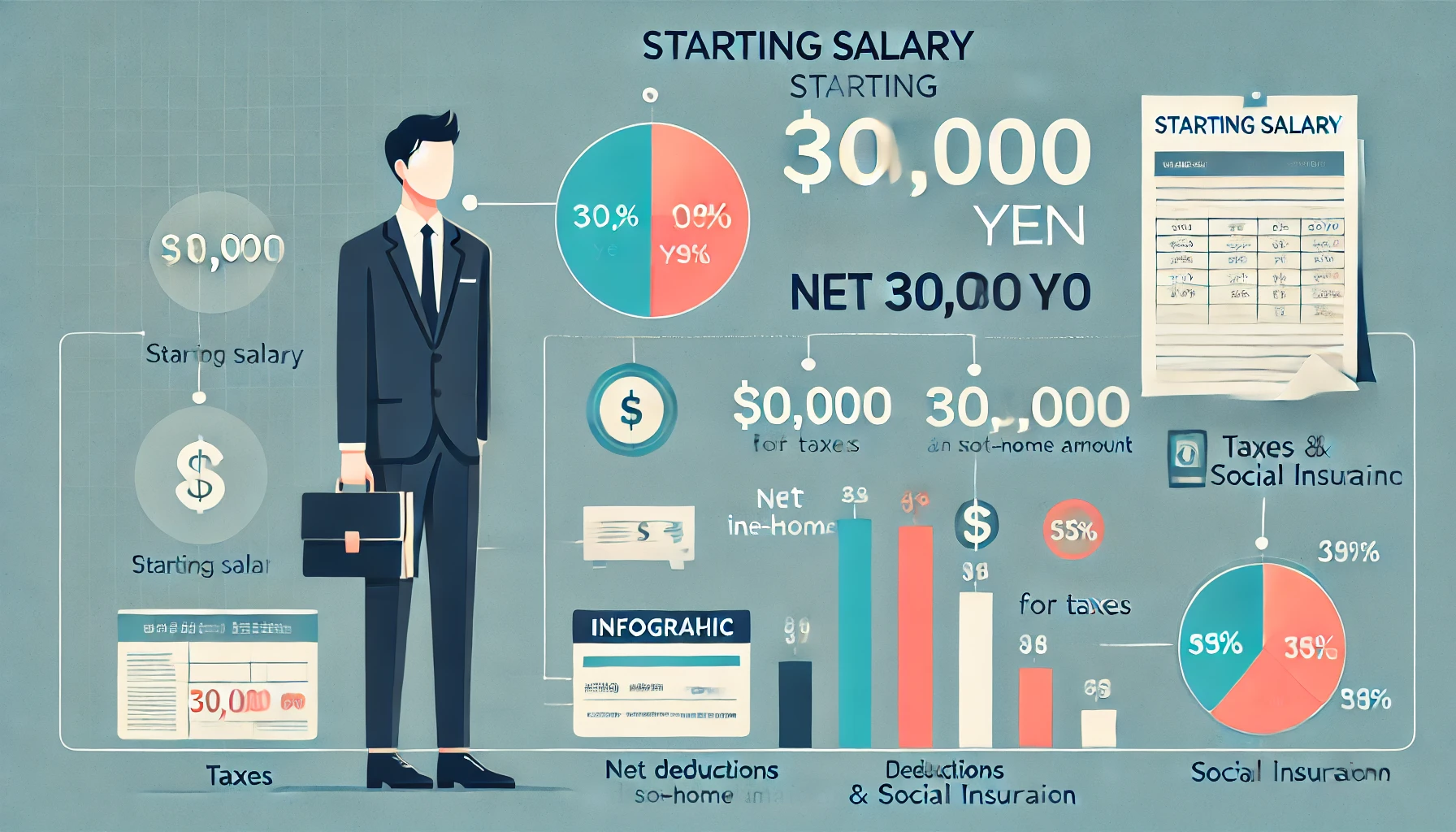 30万円の初任給だと手取りはいくら？